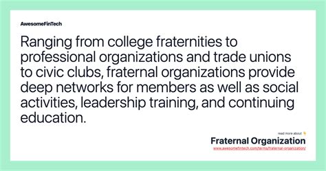 definition of a fraternal organization.